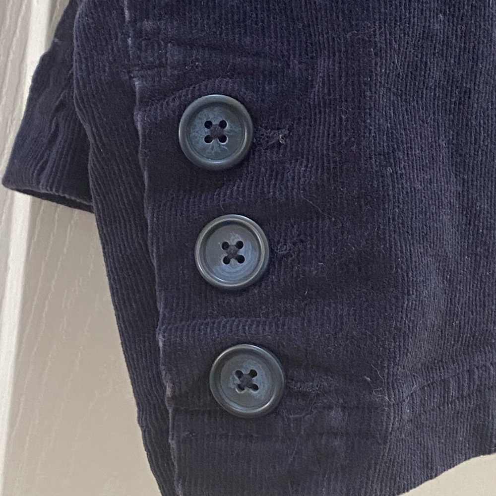 Navy Blue Corduroy Stretch Blazer / Jacket, St. John’s Bay, Size Women’s XL - Picture 4 of 10